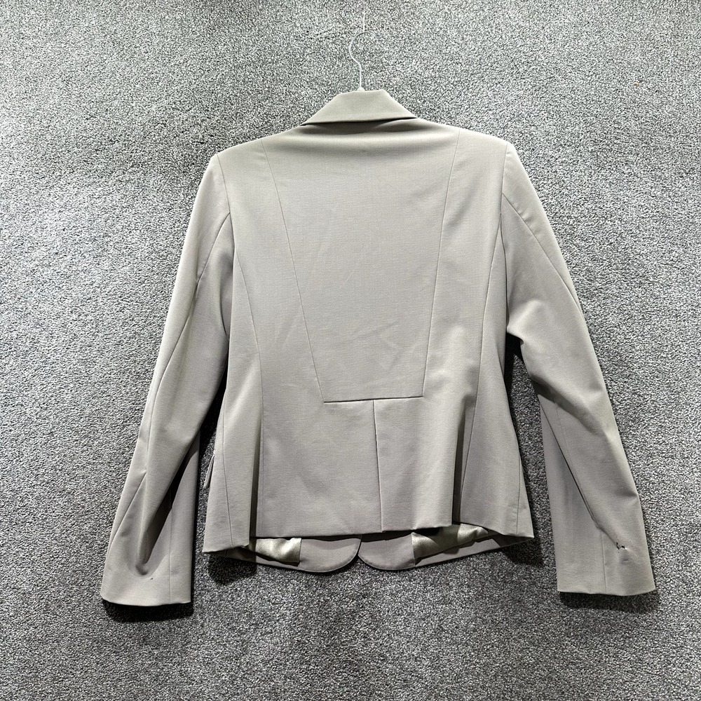 Eileen Fisher Blazer Jacket Women Small Gray 3 Button Notch Lapel Office Career - Picture 2 of 13